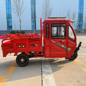 1200W Enclosed Heavy-Duty Electric Agricultural Cargo Tricycle with <b>Canopy</b> High-Climbing Capability, Open Cargo <b>Bed</b> - Product Image 4