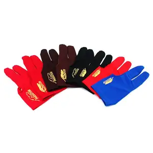 قفازات بلياردو بثلاثة أصابع بألوان مختلفة بسعر المصنع للبيع