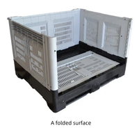 Caisse en plastique pliable, empilable et ventilée, écologique, longue durée de vie, pour le stockage des fruits et légumes, la logistique