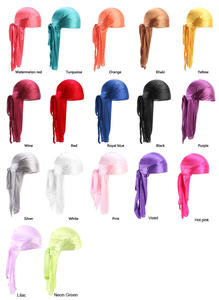 Colorido precio barato Du Rags Durag hombres mujeres satén sedoso Durags en Stock - Product Image 6