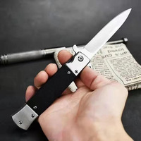 Mini couteau pliant tactique en acier Damas avec lame 3cr13 pour la défense personnelle, outil de survie et de chasse EDC de poche, couleur personnalisée