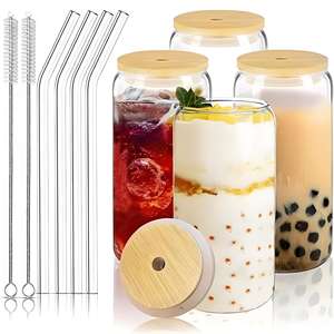 コーヒーカップグラスグラス16/20オンス売れ筋クリアミルクジュースティーコーヒーカップグラス20オンスビールグラス - Product Image 1