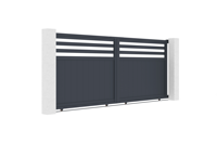 Portail coulissant moderne et simple pour la décoration de la maison, avec design d'enceinte de circulation piétonne, portail automatique dissimulé pour allée, portail battant en aluminium