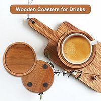 Dessous de verre personnalisés en bois d'acacia avec support pour table basse Décor de sous-verre en bois d'acacia Dessous de verre modernes pour boisson