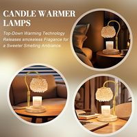Hisummer Elektrische Kerzenwärmer-Lampe mit Timer, Dimmbar, Höhenverstellbar, 2 Glühbirnen, Holz- & Kristallglas-Kerzen