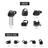 Top Vente Compartiment De Stockage Large Bouche Double Paroi En Acier Inoxydable Fiole À Vide Bouteille D'eau Isolée avec Logo Personnalisé