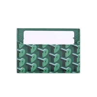 Dompet Kulit Asli Logo Kustom dengan Kancing, Tempat Kartu Kredit, Kartu Identitas & Kartu Nama, untuk Penggunaan Kantor, Pria & Wanita