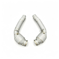 Downpipe Stainless Steel Berkinerja Tinggi dengan Katalis untuk BMW M5/M6 F10/F06 4.4T 2012-2016, Tersedia Siap Kirim