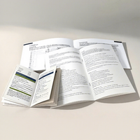 Brochure pliée en trois parties avec reliure à la selle, impression offset noir et blanc, manuel d'instructions, impression personnalisée