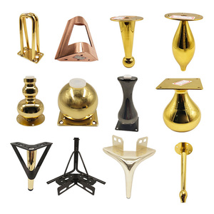 Patas modernas de muebles de metal de alta resistencia con tuercas en T de tres agujeros para mesa de comedor de fácil instalación - Product Image 1