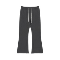 Pantalon évasé en molleton de coton surdimensionné Custom Essentials pour hommes et femmes, coupe droite, jambe large, style baggy, effet empilé