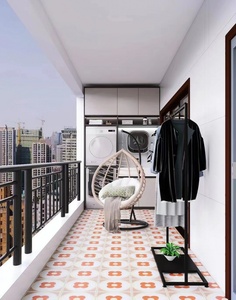 300 rosso Premium x 300mm antiscivolo antiscivolo piccolo stile floreale Full Body piastrelle in gres porcellanato in marmo - Product Image 5