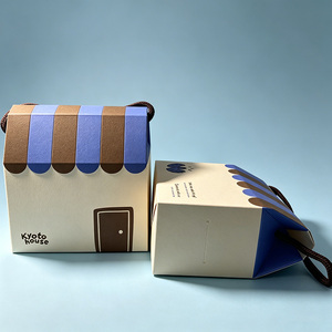Adorable boîte cadeau en forme de maison pour desserts et biscuits, emballage cadeau polyvalent pour les fêtes - Product Image 6