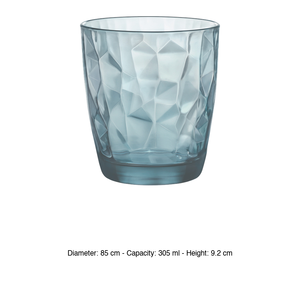 Bormioli Rocco Diamond Blue Water Glass 30 cl H 9.2 cm Ø 8.5 cm - Product Image 3