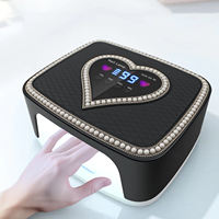 Nouvelle Lampe de Photothérapie Ongulaire Domestique 220W en Plastique à Double Source Lumineuse, Technologie UV Rechargeable, Sans Effet Noir sur les Mains, Détection Intelligente
