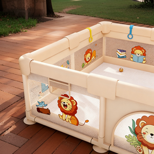 Cercado Colorido para Crianças com Barreiras de Segurança, Tamanho Personalizado, Para Bebês e Crianças Pequenas, Uso Interno e Externo - Product Image 4