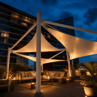 Tente extensible résistante aux UV pour aménagement paysager avec panneaux d'extension modulaires pour terrasses de restaurants