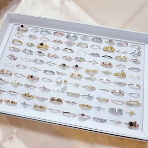 Nhẫn thép không gỉ bán buôn thời trang nhẹ nhàng sang trọng đơn giản nữ trang sức zircon bán buôn nhiều mẫu giá rẻ nhẫn thép không gỉ - Product Image 2