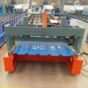 China Aluminium Kleur Staal Ibr Trapeziumvormige Dakbedekking Machine Muur/Tegel Paneel Plaat Koudwalsen Maken Machine