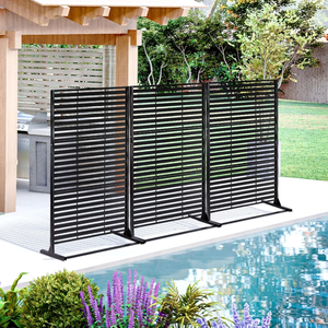 Clôture d'intimité en acier sur mesure 72" x 49" thermolaquée moderne autoportante <span class=keywords><strong>pour</strong></span> séparation extérieure/jardin, ombrage de piscine, porche, patio - Product Image 5