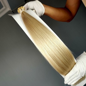 จัสมินบิวตี้ ขายส่งผมยุโรป เคราตินต่อผมแบบ Pre-Bonded ผมแท้แบบแบนและแบบ U Tip เวอร์จิ้น ดับเบิ้ลดรอน สำหรับถักเปีย - Product Image 5