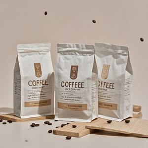 ถุงซิปใส่เมล็ดกาแฟพลาสติกพร้อมวาล์วและซิปโลโก้ตามสั่ง - Product Image 3