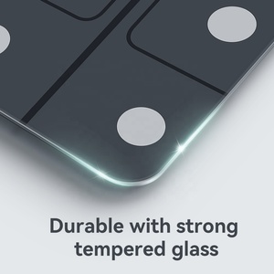 Pèse-personne intelligent numérique à piles en verre trempé de 180 kg pour salle de sport et salle de bain - Product Image 5