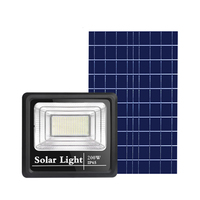 Projecteur solaire LED puissant 40W avec double panneau intégré LifePo4, interrupteur jour/nuit et réflecteur chaud pour cour