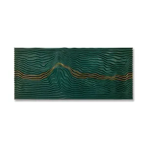 JZ家の装飾大きな木製の波のアートワーク抽象的な3D絵画刻まれた木製の壁のアート