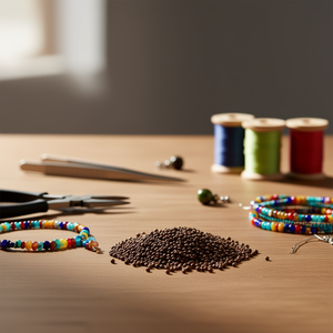 Perline di semi di mais marroni Ilan Abalorios 4 mm 50 g per la creazione di gioielli - Product Image 3