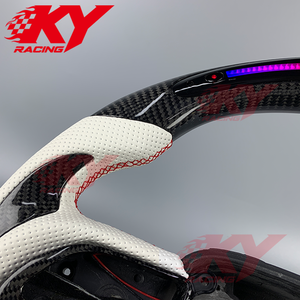 Volant de voiture en cuir véritable et fibre de carbone avec écran LED pour Dodge Scat Pack SRT/RT Challenger Durango Charger Hellcat - Product Image 2