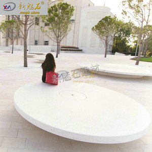 New Magic Stone Grc Terrazzo Bench 3Cm Thick Outdoor <b>Cement</b> Imitation Stone Park Furniture Municipal Landscaping - Product Image 2