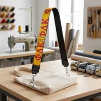 Sangle de téléphone bandoulière en nylon écologique brodée en sergé pour sororité, avec pochette zippée, portefeuille, sacs à chaussures, textiles de maison