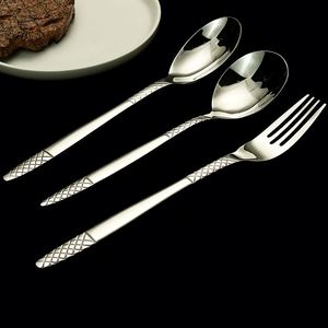 Vente en gros d'argenterie de luxe, ensemble de couverts modernes et durables en acier inoxydable argenté pour restaurants - Product Image 6