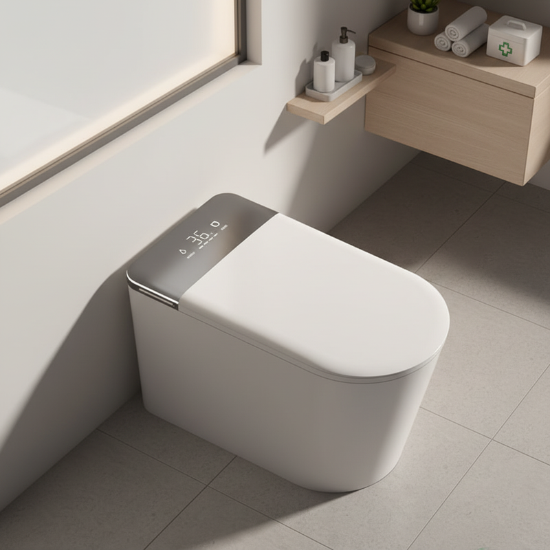 110V Bathroom Gray Smart Toilet Seat