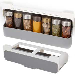 Dropshipping Multifunction Kitchen Organizer Rotating Storage Holder Under-shelf Spice Organizer