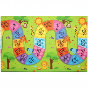 Tapis de jeu double face XPE pour bébé 200x140x1,2 cm-Mousse imperméable non toxique enroulable Numéro coloré Road-Town - Product Image 1