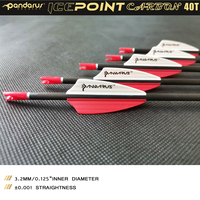 Flèche en carbone pur Pandarus Icepoint ID0.125\" 3.2mm 40 tonnes pour tir à l'arc, flèche de tir sur cible