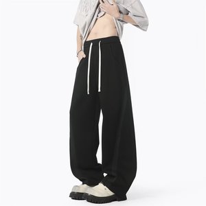 Pantalons de survêtement tendance de style américain pour hommes en automne, <span class=keywords><strong>pantalon</strong></span> long décontracté à jambes droites, ample, à jambes larges, <span class=keywords><strong>avec</strong></span> cordon de serrage - Product Image 3