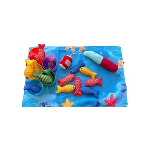 Jeu de pêche en tissu Montessori, jouet éducatif précoce, jouet de puzzle de comptage pour bébé, gobelets imbriqués avec sac de rangement - Product Image 6