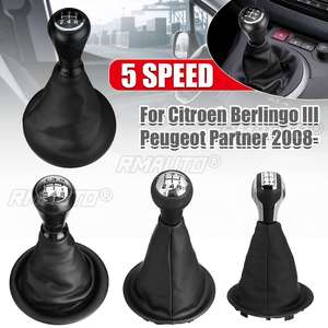 5 Speed <b>Gear</b> Shift <b>Knob</b> Shifter Collar Lever Stick Gaiter Boot Cover for Citroen Berlingo III for Peugeot Partner 2008-on - Product Image 1
