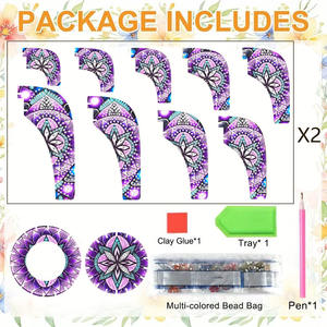 Bougeoir d'artisanat d'art <span class=keywords><strong>de</strong></span> perceuse <span class=keywords><strong>de</strong></span> diamant <span class=keywords><strong>de</strong></span> <span class=keywords><strong>peinture</strong></span> <span class=keywords><strong>de</strong></span> diamant violet - Product Image 6