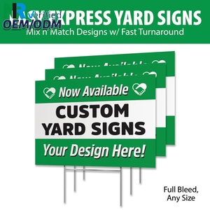 Wholesale Custom UV Printed 4mm Thick PP Material Yard Signs <b>Waterproof</b> Advertising <b>Sheets</b> with H Stake Cut to Size - Product Image 2