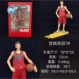 Figura Coleccionable de Slam Dunk Miyagi Ryota Número 7 en Camiseta Roja, Modelo en Caja de Plástico - Product Image 2