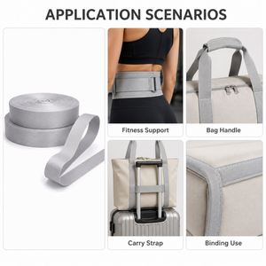 Correa Tejida de Nylon Gris de 30-38 mm, Resistente, para Soporte Lumbar, Fitness, Asa de Mochila, Accesorios para Mascotas - Product Image 4