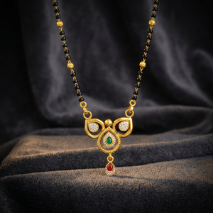 Conjunto de Joyería Fina para Mujer Ardhangini, Mangalsutra Dorado, Estilo Religioso, Accesorio de Moda, Elegante Collar con Colgante, 91.6 - Product Image 3