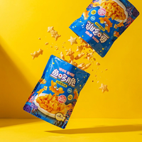 Biscuits soufflés pour enfants en forme de poisson, sains, non frits, extrudés, sans gras trans, pour les moments de loisirs