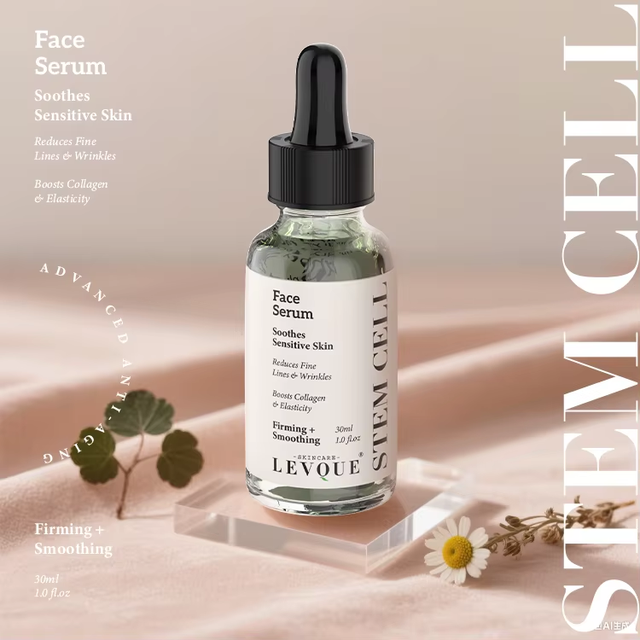 OEM Stem Cell Serum, Vegan Apple Plant Stem Cell Collagen Boost Anti-Aging Face Care Serum for Firming & Brightening