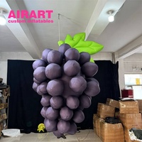 Ballon gonflable en forme de raisins frais pour les fêtes, raisins artificiels personnalisés pour les accessoires de scène et les présentations
