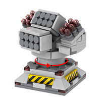 MOOXI Bricks MOC5104 Lanceur de missiles omnidirectionnel, cadeau DIY, ensemble de blocs de construction éducatifs pour enfants, jouets pour enfants